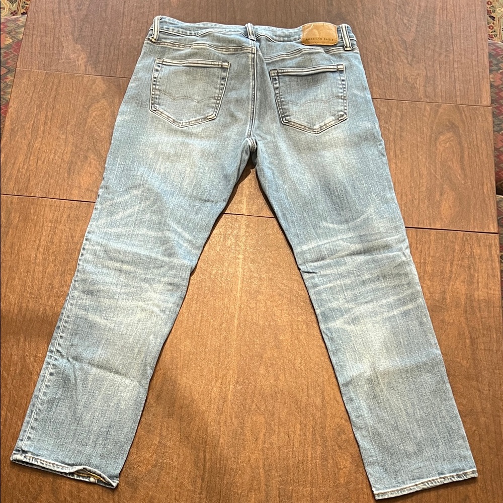 American Eagle Outfitters Men's Slim Straight Ne(x)t Level Airflex Jeans 36x32 - Picture 3 of 12